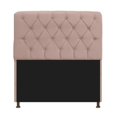 Cabeceira Estofada Lady 140cm Solteiro c/ Capitone Suede
