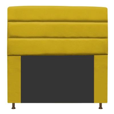 Cabeceira Estofada Turim 140cm Casal Suede Amarelo