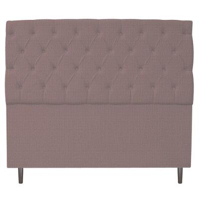 Cabeceira Estofada Liverpool 195cm King Linho Rosê Adj Decor