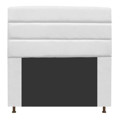 Cabeceira Estofada Turim 140cm Casal Suede Branco
