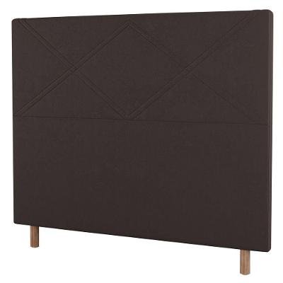 Cabeceira Cama Box Casal Queen Size Cairo 160cm Linho Marrom