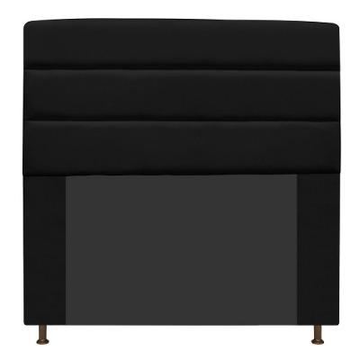 Cabeceira Estofada Turim 140cm Casal Suede Preto