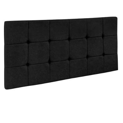 Cabeceira Painel Sleep Cama Box Solteiro 1m Suede Preto