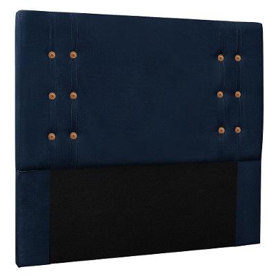 Cabeceira Queen 1,60m Genova Suede Azul Marinho