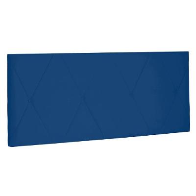 Cabeceira Painel Queen 1,60m Aquilla Suede Azul Marinho