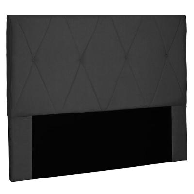 Cabeceira Queen 1,60m Aquilla Suede Preto