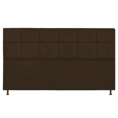 Cabeceira Estofada Damares 195 Cm King Size Suede Marrom