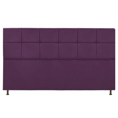 Cabeceira Estofada Damares 195 Cm King Size com Botonê Roxo