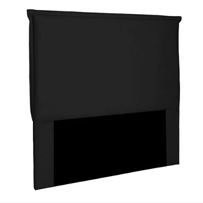 Cabeceira Queen Size 1,60m Trento Suede Preto - Gran Belo