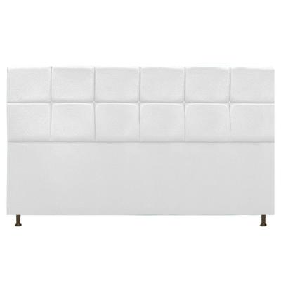 Cabeceira Estofada Damares 195 Cm King Size Suede Branco