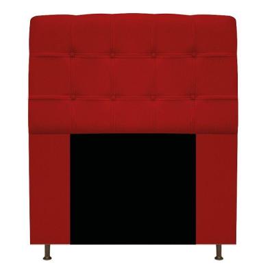 Cabeceira Estofada Mel 90cm Solteiro Suede Vermelho
