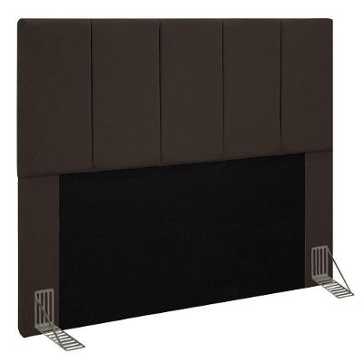 Cabeceira Cama Box Casal King 193cm Pérola D10 Suede Marrom