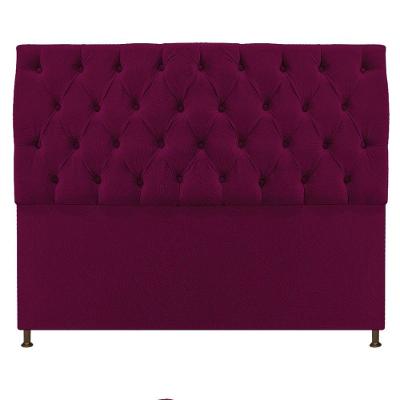 Cabeceira Sofia 160cm Queen Size Suede Bordô