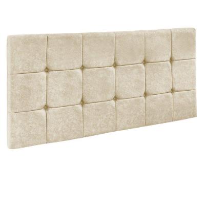 Cabeceira Painel Sleep Para Cama Box Solteiro 1m Veludo Bege