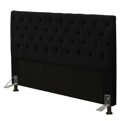 Cabeceira Cristal Box Casal 140cm Preto