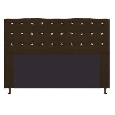 Cabeceira Estofada Dama 195cm King Size Suede Marrom