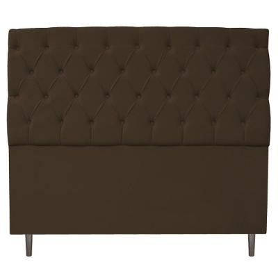Cabeceira Estofada Liverpool 195cm King Suede Marrom