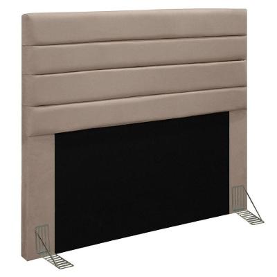 Cabeceira Cama Box Casal 140cm Rubi D10 Suede Bege