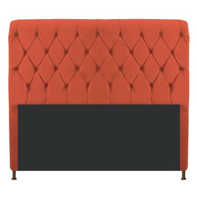 Cabeceira Estofada Cristal 160cm Queen Size Terracota