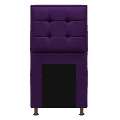Cabeceira Copenhague 90cm Solteiro Suede Roxo Adj Decor