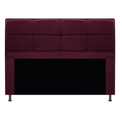 Cabeceira Munique 195cm King Size Suede Bordô Adj Decor
