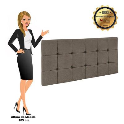 Cabeceira Painel Sleep Cama Box Solteiro 1m Suede Marrom Rat