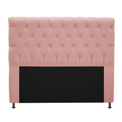 Cabeceira Estofada Cristal 160cm Queen Size Rosê