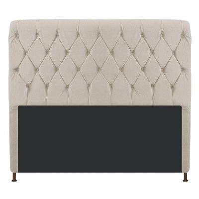Cabeceira Estofada Cristal 140cm Casal Bege