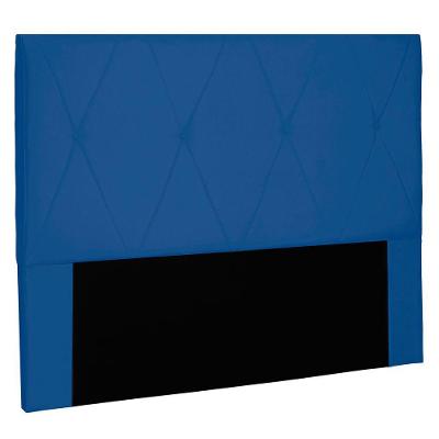 Cabeceira Queen 1,60m Aquilla Suede Azul Marinho