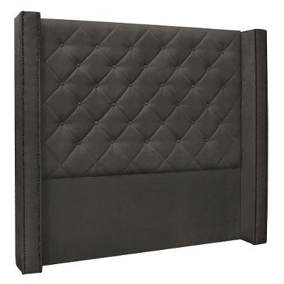Cabeceira Queen 1,60m Vicenza Suede Cinza
