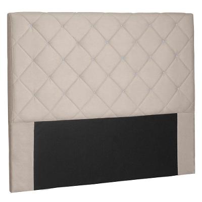 Cabeceira Queen 1,60m Tânia Suede Bege