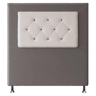 Cabeceira Solteiro 0,90m Havana Suede Branco Cinza