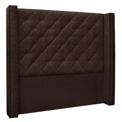 Cabeceira Queen 1,60m Vicenza Suede Marrom Café