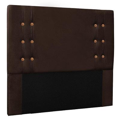 Cabeceira King 1,95m Genova Suede Marrom Café