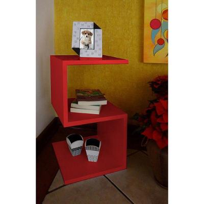 Mesa S Lateral de Apoio ou Mesa de Cabeceira Vermelho Laca