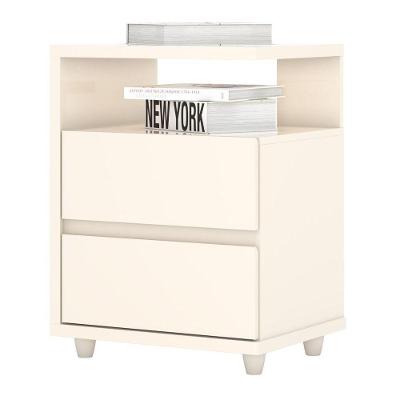 Mesa De Cabeceira 02 Gavetas Campeche Henn Off White