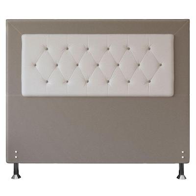 Cabeceira Queen 1,60m Havana Suede Branco Bege