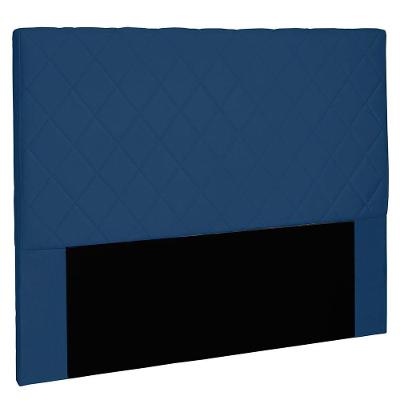 Cabeceira Queen 1,60m Esmeralda Suede Azul Marinho