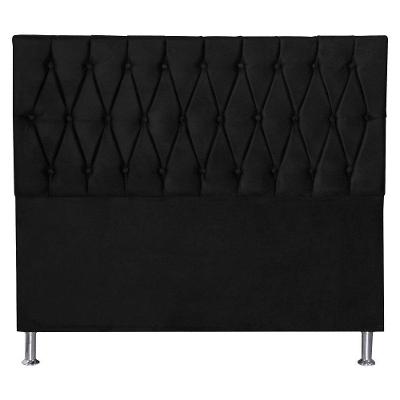 Cabeceira Queen 1,60m Paris Suede Preto