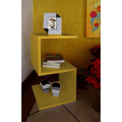 Mesa S Lateral de Apoio ou Mesa de Cabeceira Amarelo Laca