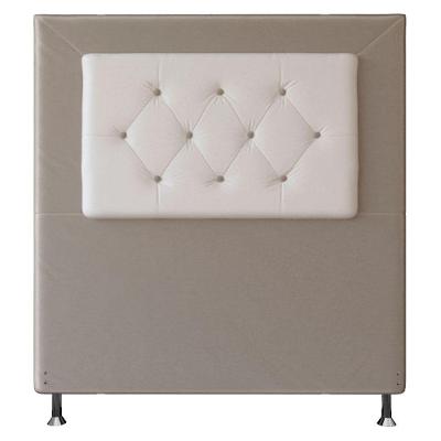 Cabeceira Solteiro 0,90m Havana Suede Bege Branco