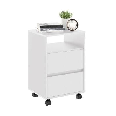 Mesa de cabeceira Com Rodízios Fiji Branco