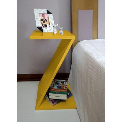Mesa Z Lateral De Apoio Ou Mesa De Cabeceira Amarelo Laca