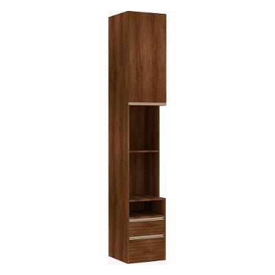Mesa De Cabeceira Alta Esquerdo 1 Porta 40cm Nogueira