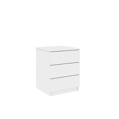 Mesa De Cabeceira 3 Gavetas Veronna Tcil Móveis Cor:branco