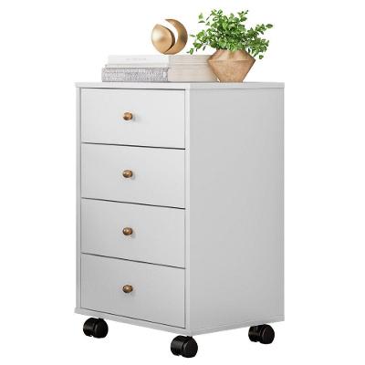 Mesa De Cabeceira 4 Gavetas Presence D02 Branco