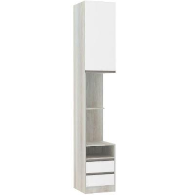 Mesa De Cabeceira Esquerdo Prime Plus Legno Crema C/ Branco