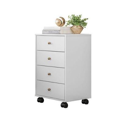 Mesa De Cabeceira Presence 4 Gavetas Branco Demóbile