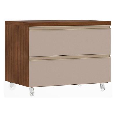 Mesa De Cabeceira 2 Gavetas 60,5cm Nogueira C/Connect
