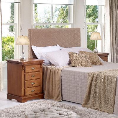 Mesa De Cabeceira Com 4 Gavetas Manchester - M52044 Cor Garapa - Verniz
